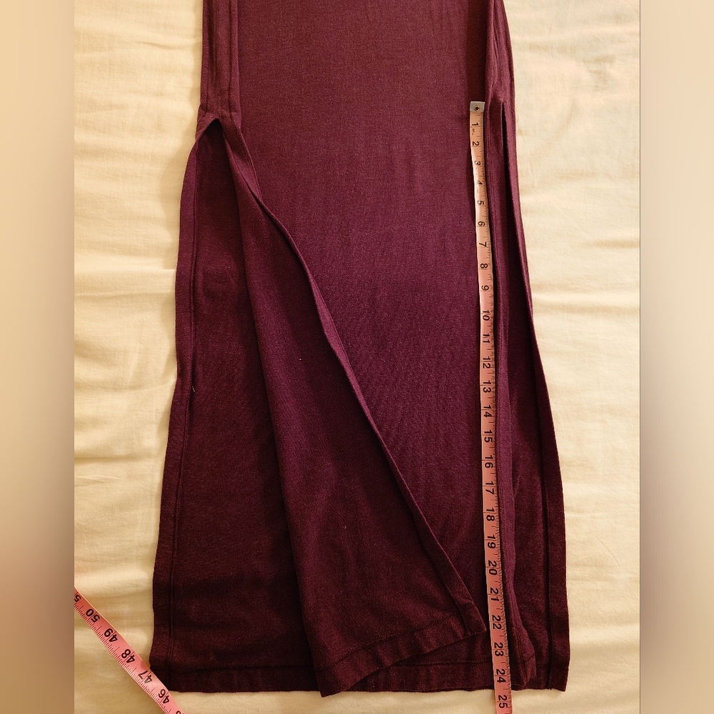 EUC Burgundy LULULEMON Refresh Racerback Tank Maxi Dress 2 / 4, S Soft Stretchy - Picture 10 of 12